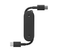 Native Union Pocket Cable 60W: Cable de carga portátil reforzado y trenzado USB-C a USB-C - Compatible con iPhone 15, 15 Pro, 15 Pro Max, iPad Pro, iPad Air, S24, Flip 5, Fold 5 (Negro).