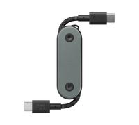 Native Union Pocket Cable 60W - Cable de Carga Portátil USB-C a USB-C Trenzado Reforzado - Compatible con iPhone Air, 17, 17 Pro Max, iPad Pro, iPad Air, Galaxy S25, Flip 7, Fold 7 (Verde Ardesia)