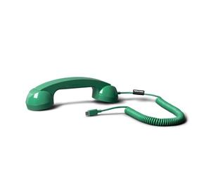 Native Union Pop Phone - Auricular de Teléfono Retro con Micrófono y Altavoz, USB-C para iPhone, iPad, Portátil, Tableta, S25, Flip 7, Fold 7 - Trabajo Híbrido, Llamadas, Videoconferencias (Pino)