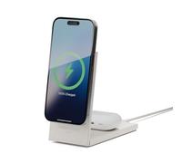 Native Union Rise 2-en-1 Cargador inalámbrico magnético - Certificado Qi2 y Compatible con MagSafe - Soporte de Carga Plegable 15W para iPhone con Pad inalámbrico para AirPods Pro (Arenisca)