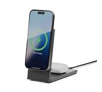 Native Union Rise 2-en-1 Cargador inalámbrico magnético - Certificado Qi2 y Compatible con MagSafe - Soporte de Carga Plegable 15W para iPhone con Pad inalámbrico para AirPods Pro(Negro)