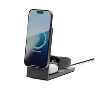 Native Union Rise Cargador inalámbrico magnético 3 en 1 - Certificado Qi2 y MagSafe - Soporte de Carga Plegable de 15 W para iPhone 16/15/14/13 con Carga para AirPods (Pro) y Apple Watch(Negro)