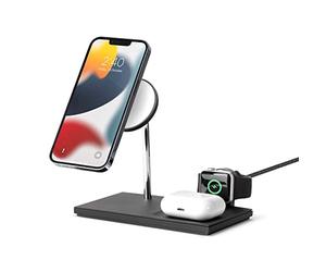 Native Union Snap 3-in-1 Magnetic Wireless Charger - For iPhone 14 or 13, AirPods Pro 2 & Apple Watch Ultra/8 - Detachable Watch Puck with Extra USB-C Port - Adjustable Angle & Discreet LED Indicators
