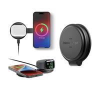 Native Union Voyage Cargador inalámbrico magnético 2 en 1 para iPhone 16, AirPods, Apple Watch y múltiples Dispositivos - Certificado Qi2 y Compatible con MagSafe hasta 15W (Negro)