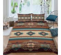 NativeAmericanStyle Funda Edredon Microfibra de poliéster 3 Piezas Diseño 3D con Cremallera NativeAmericanStyle Funda de Edredón incluye Funda de Almohada Transpirable Suave for niña （135x200cm）