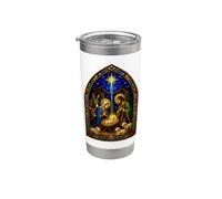 Natividad Familia Santa Belén Estrella Catedral Mosaico Arte Vaso térmico de acero inoxidable de doble pared