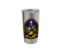 Natividad Familia Santa Belén Estrella Catedral Mosaico Arte Vaso térmico de acero inoxidable de doble pared