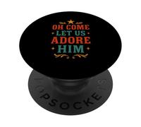 Natividad Oh Ven Déjanos Adorarlo Mujer Vintage Christian PopSockets PopGrip Adhesivo