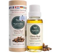 Nativilis - Aceite esencial de clavo orgánico (Eugenia Caryophyllus) - Analgésico natural para el dolor muscular del dolor de muelas, cuidado de la piel, propiedades Copaiba, 30 ml