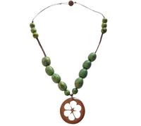 Nativilis - Collar sostenible hecho a mano con semillas naturales y algodón, joyería brasileña ecológica bohemia de la selva amazónica, varios modelos y colores (N-119)