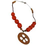 Nativilis - Collar sostenible hecho a mano con semillas naturales y algodón, joyería brasileña ecológica bohemia de la selva amazónica, varios modelos y colores (N-117)