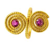 Nativilis hecho a mano con hierba dorada (Capim Dourado) - Joyería de fibra vegetal natural - Ligero y sostenible - Jalapão Brasil (anillo-106, talla única)