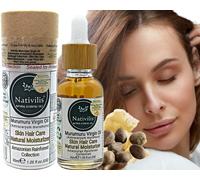 Nativilis Murumuru Aceite Virgen Astrocaryum murumuru Amazonian Rainforest Collection Beneficios Piel Cabello Crema hidratante natural Menos Enfriamiento Cabello No obstruye los poros Copaiba 30ML