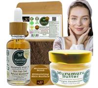 Nativilis Murumuru Collection Oil - Mantequilla - Exfoliante (Astrocaryum murumuru) Selva Amazónica - Cuidado del cabello de la piel hidratante natural - Menos encrespado - No obstruye tus poros -