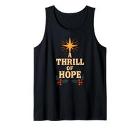 Nativity A Thrill of Hope Vintage Mujer Christian Faith Camiseta sin Mangas