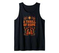 Nativity A Thrill of Hope Vintage Mujer Christian Faith Camiseta sin Mangas