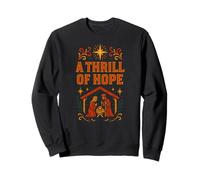 Nativity A Thrill of Hope Vintage Mujer Christian Faith Sudadera