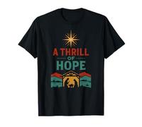 Nativity Christmas A Thrill of Hope Vintage Mujer Christian Camiseta
