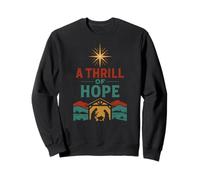 Nativity Christmas A Thrill of Hope Vintage Mujer Christian Sudadera