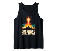 Nativity Keep Christ in Christmas, Vintage, para Hombre, Jesús Faith Camiseta sin Mangas