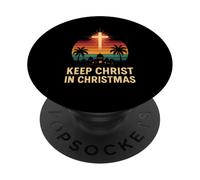 Nativity Keep Christ in Christmas, Vintage, para Hombre, Jesús Faith PopSockets PopGrip Adhesivo