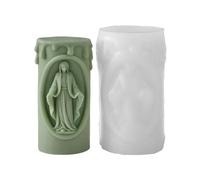 Nativity - Molde cilíndrico de silicona en relieve, resistente al calor, para fundición de resina y fabricación de velas, jabón, belén, diseño en relieve para jabón, chocolate y resina, manualidades