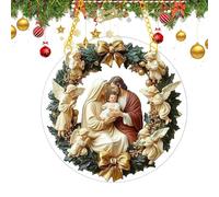 Nativity Ornaments, Jesus Ornament Acrylic, Christian Christmas Ornaments, Acrylic Nativity Decorations, 2D Christian Ornaments, Easter Nativity Ornaments, Jesus Ornaments for Festivals, Acción de