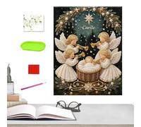 Nativity Pearl Art Kit - Collectible Craft Ornament, DIY Holiday Decoration