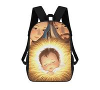 Nativity Scene Baby Jesus, Mary, Joseph Mochilas Para Niños, Mochilas Escolares Personalizadas En 3D Para Niños Y Niñas, Mochilas Escolares Grandes, Mochilas Informales Para El Día A Día 17inch