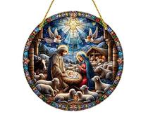 Nativity Scene Decorations, Jesus Christmas Ornaments, Birth of Jesus Christian Ornaments, Nativity Tree Decorations, Acrylic 2D Nativity Scene Hanging Ornament Excellent Giving Choice For Holidays