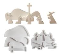 Nativity Scene Molds, Nativity Scene Sculpture Mold, Silicone Candle Mold, Flexible Nativity Mold, Reutilizable Nativity Decoration, Home Decoration For Christmas, Thanksgiving Nativity Mold