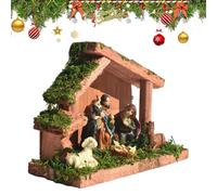Nativity Scene Set | Holy Family Religious Home Decor,Christmas Decorations Nativity Figurines | Seasonal Décor For Christian Indoor Table Mantel Bedroom Living Room Office Church Easter Party