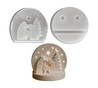 Nativity Scene Silicone Molds for Resin and Crafting, Non-Stick Tool for Making Candlesticks, Plaster, Wax, Soap, Cement, Table Ornaments, Holiday Decorations