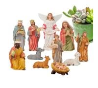 Nativity Set | Figuras Religiosas de Jesús y Pesebre para Decoración del Hogar | Figuras Coleccionables Cristianas de Belén | Para Exterior Jardín Patio Chimenea Salón Dormitorio Escritorio Iglesia Ig