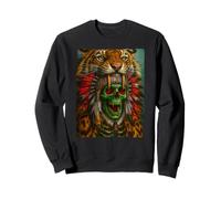 Nativo Americano - Guerrero Jefe - Tocado de Tigre Indio Sudadera