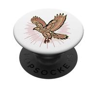 Nativo Americano Indios Halcón Cola Roja & Sol Naturaleza PopSockets PopGrip Adhesivo