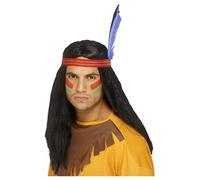 Nativo Americano Inspirado Brave Peluca Vaquero Y Indios para Disfraz Adulto