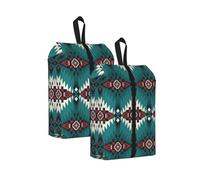Nativos Americanos del suroeste, indígenas Aztecas y navajos， Bolsas de Viaje para Zapatos (Paquete de 2), Bolsas Impermeables para Guardar Zapatos, Organizador de Zapatos para Viajes y hogar.