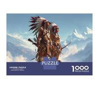 Nativos Americanos Rompecabezas 1000 Piezas De Madera para Adultos Y Niños Rompecabezas Imposible Mejor Regalo 52x38cm/1000pcs