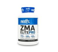 Natly ZMA Elite Pro, 90 Cápsulas Veganas | Fórmula Nocturna con Zinc, Magnesio, B6, Melatonina, Tribulus. Favorece Testosterona Natural Descanso y Recuperación