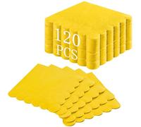 NatNarr 120 servilletas amarillas de papel festoneado, servilletas desechables para postres y bebidas, para decoración de fiestas de limón, cumpleaños, boda