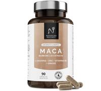 NATNATURA Maca Andina 40.000 mg | Extracto 25:1 + L-Arginina | 90 Cápsulas | Con zinc, vitamina B6 y Ginkgo. Fórmula concentrada orientada a la energía, vitalidad y rendimiento físico y mental.