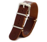 NATO Correa de Reloj Correa Zulú Cuero Militar Engrasado Largo Marrón Tejido de Whisky Elegante Hebilla de Acero Inoxidable Elija Tamaño 18 mm 20 mm 22 mm 24 mm, 20mm