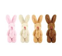 NATOSU 4 Piezas Mini Conejo de 4,5 cm, Conejito de Peluche Regalo para Nieta Accesorios para casa de muñecas Mini Conejo con articulación, decoración de Bricolaje, Accesorios de Material