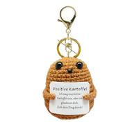 NATOSU Abrazo de Bolsillo de Patata Positiva, Patata de Punto Divertida con Llavero, Mini Figuras de Peluche muñeca de Patata Positiva, Regalo para Amigo muñeca de Patata