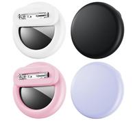 NATOSU Paquete de 4 Fundas AirTags Ocultas para Niños, Rastreador AirTag para Niños, Soporte AirTag Oculto para Niños con Pin Invisible, Antipérdida para Niños Mayores Equipaje Mochila