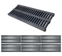 NATOTELA Rejilla de drenaje de 6 piezas, 500 x 200 mm, cubierta para el huerto, rejilla de drenaje de plástico polimérico, cubierta de drenaje para jardines, zonas verdes, granjas, etc.