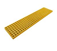 NATOTELA Rejilla de fibra de vidrio (270 x 1200 x 38 mm, MW: 30/30 mm), color amarillo