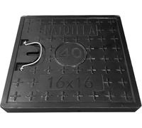 NATOTELA tapa de alcantarilla cuadrada cubierta de canal resistente y duradera para jardín, casas, patios, fabricada con fibra de vidrio