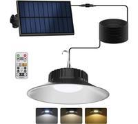 NATPOW Lámpara Solar Colgante LED, Luz Solar Exterior con Control Remoto, 2 Modos Lámparas Solares Interiores, Impermeable IP65 de 3 Temperaturas de Color Luce DED para Jardín Balcón Patio